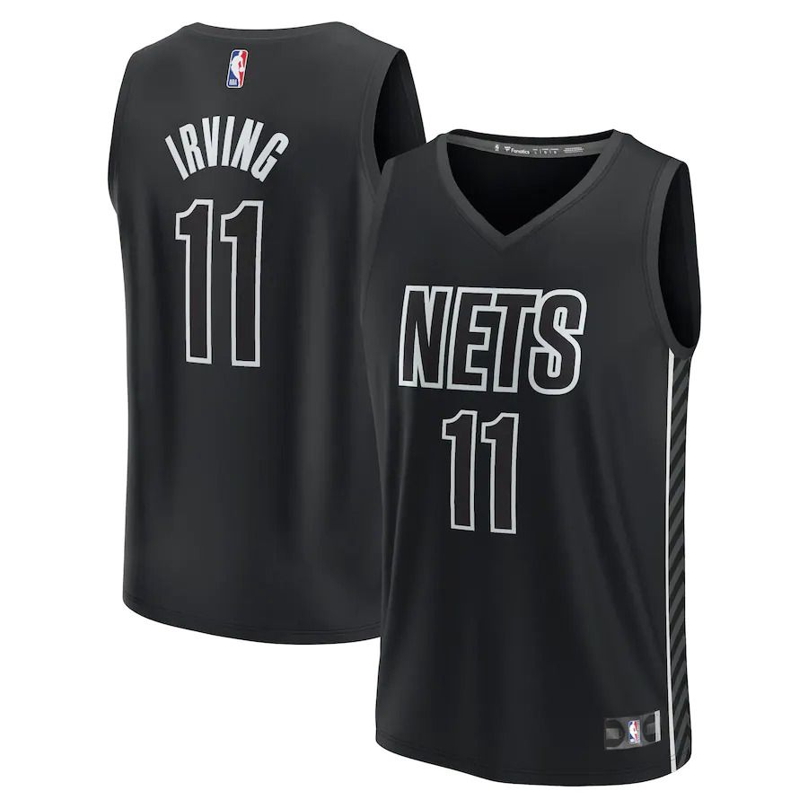 Men Brooklyn Nets #11 Kyrie Irving Fanatics Branded Black Statement Edition 2022-23 Fast Break Player NBA Jersey->customized nba jersey->Custom Jersey